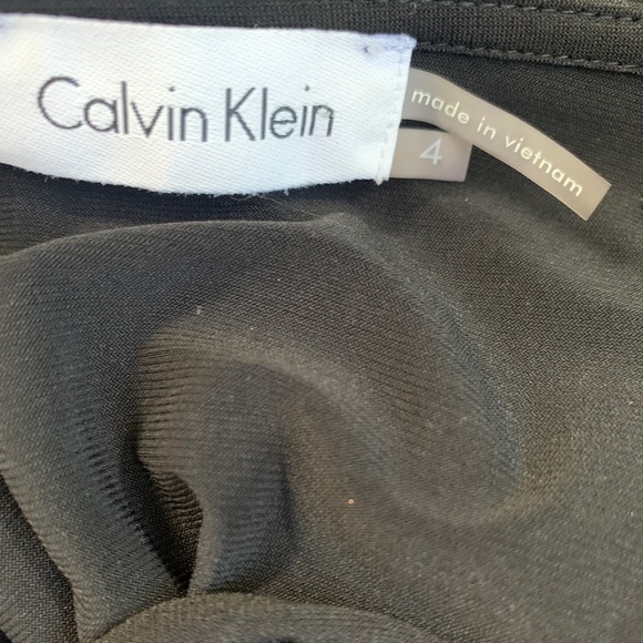 Calvin Klein Women’s Lace Up Neckline Shift Jersey Dress Size 4 Black - Picture 11 of 11